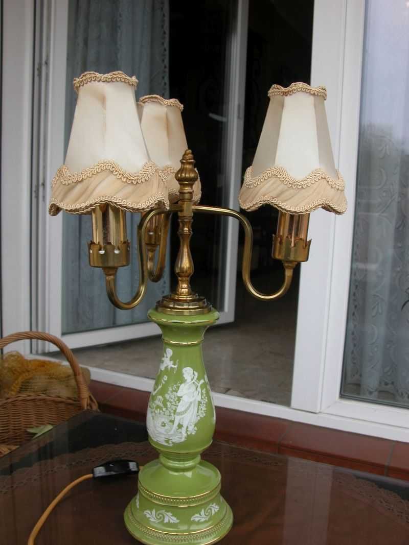 stara porcelanowa lampa- lampka sygnowana