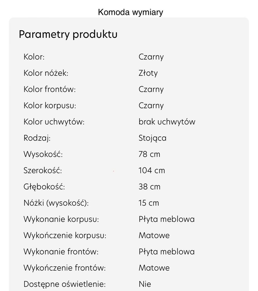 Komplet: komoda + toaletka/konsola
