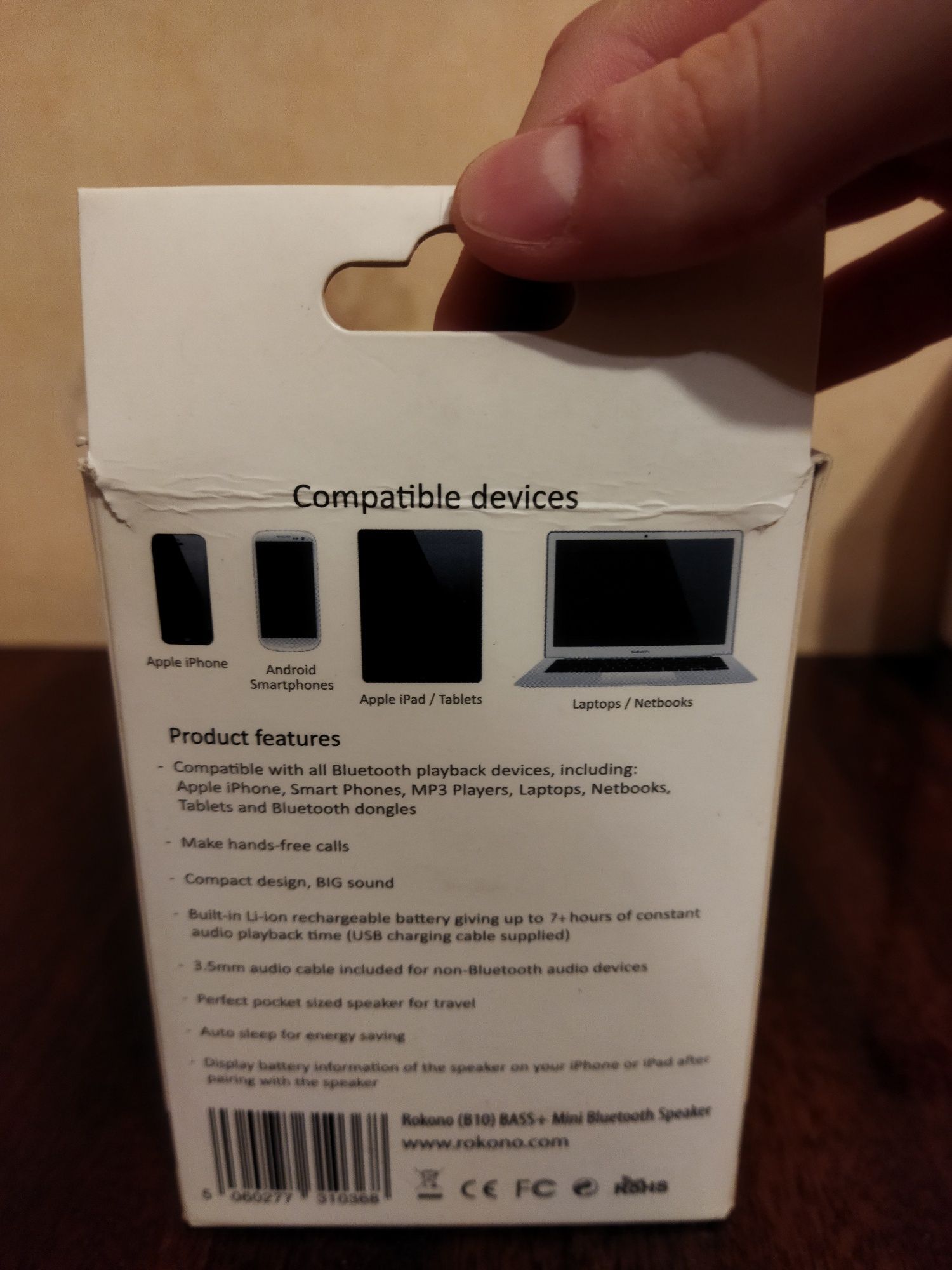 Колонка (Bluetooth Speaker) B10, rokono