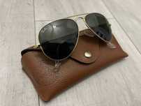 Okulary przeciwsłoneczne Ray Ban Aviator 3025 z pokrowcem, s. idealny
