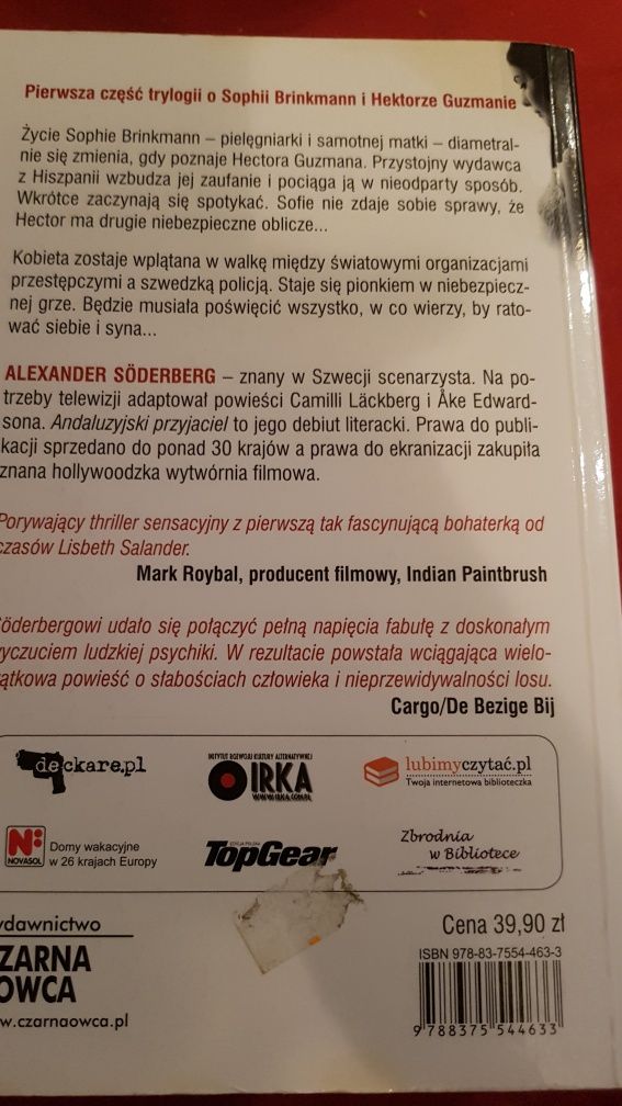 Alexander Soderberg thriller sensacyjny Andaluzyjski przyjaciel