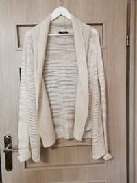 Kremowa narzutka sweterek, rozmiar 36 38 40