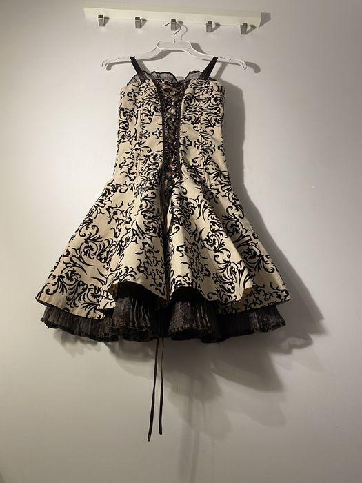 Sukienka rozkloszowana 36/S/8 vintage