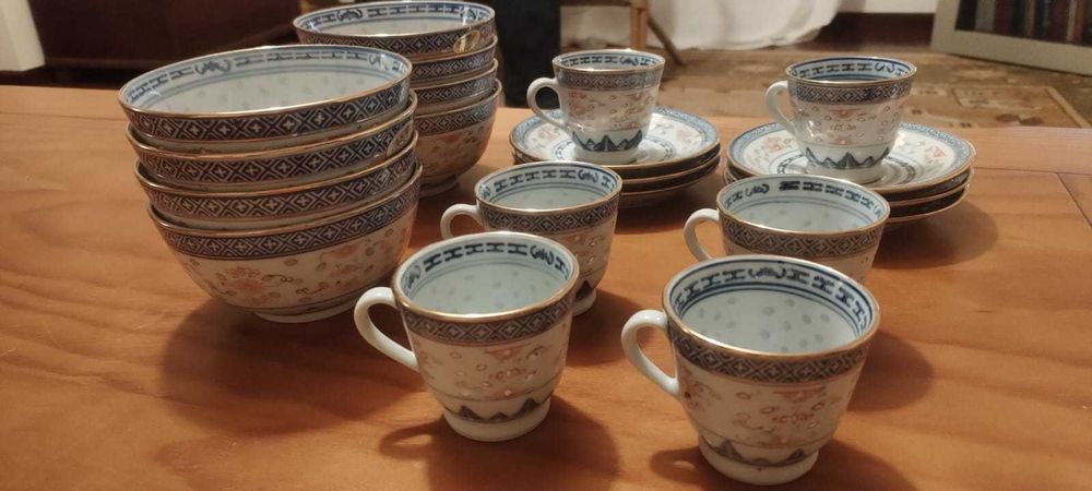 Serviço de chá de porcelana chinesa