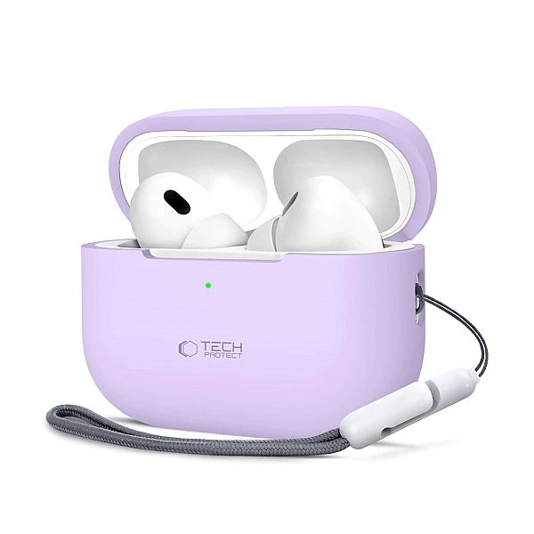 Etui Tech-Protect Silicone na Apple AirPods Pro 1 / 2 - fioletowe