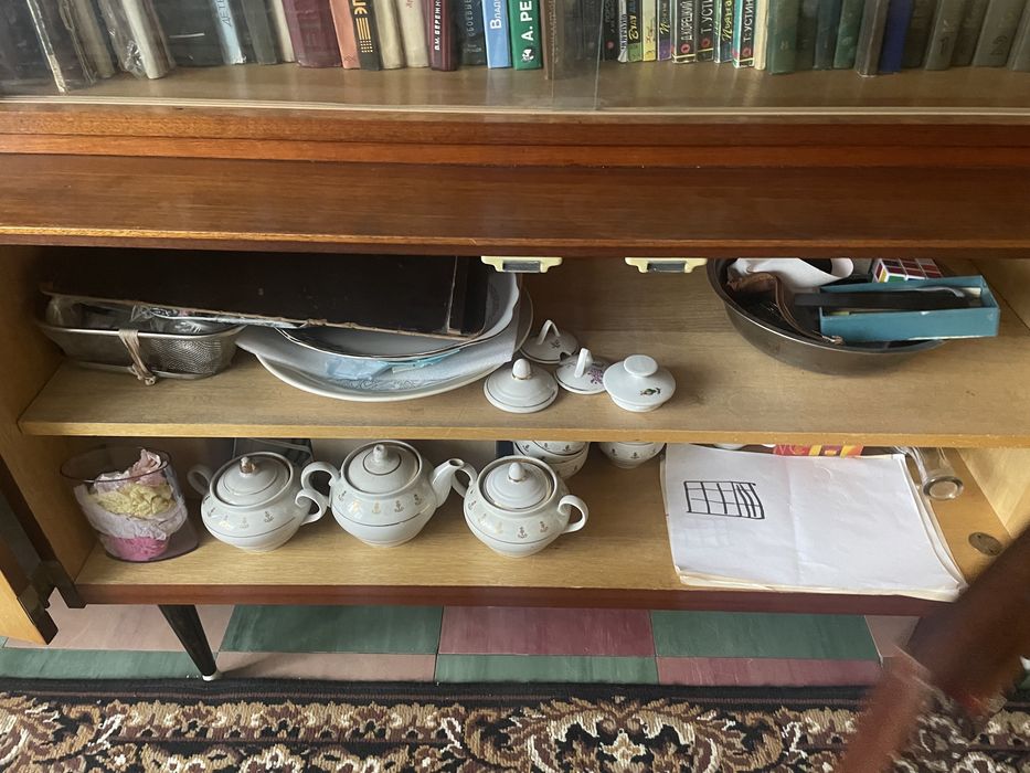 Шифонер сервант шкаф шафа стенка стінка дерево раритет реставрац