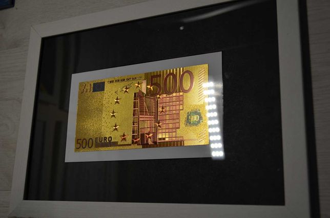 Подарунок - золота сувенірна банкнота 500 євро