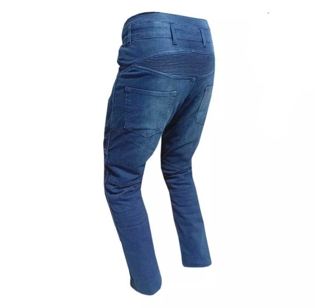 Calça jeans de mota scooter com proteções nova