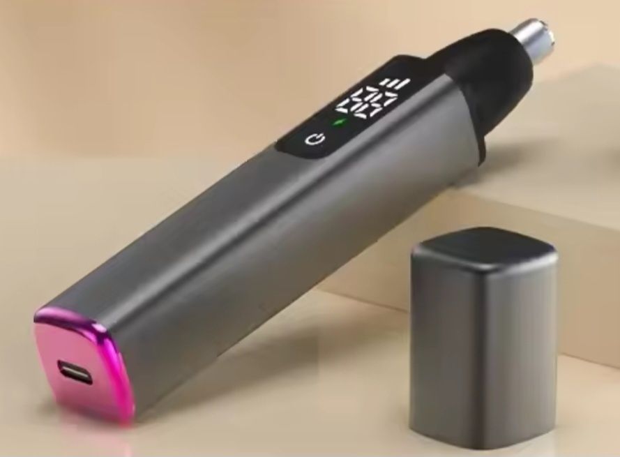 NOWY Trymer do nosa i uszu na USB-C, wyświetlacz..