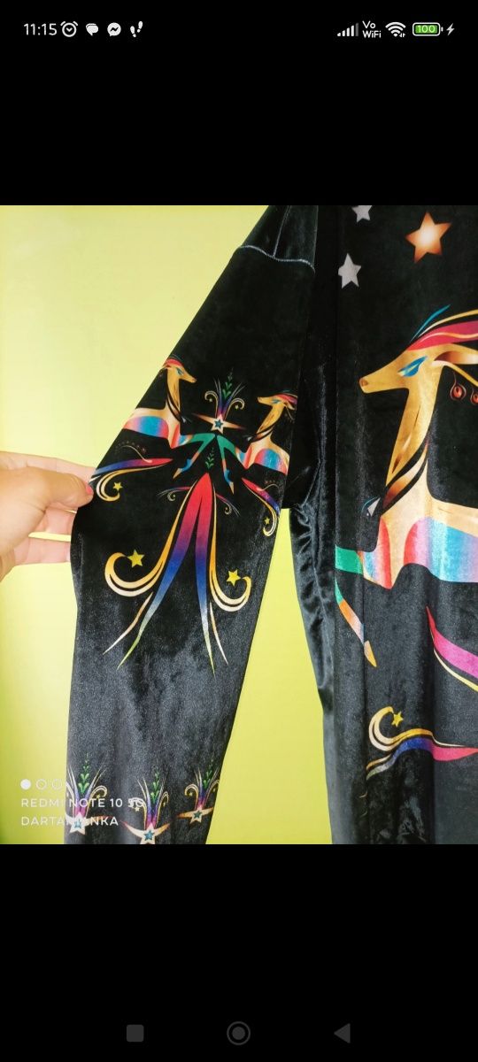 Welurowa piękna bluza marki COLORAT. UNIKAT!