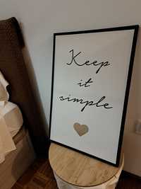 Quadro tela Keep it simple