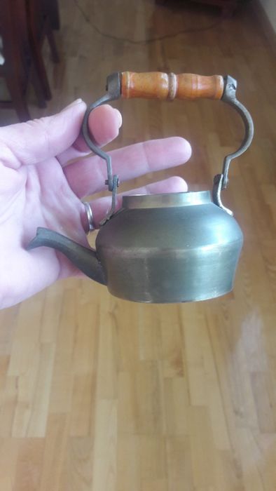 Stary czajnik mosiężny ,czajniczek mosiądz 2 szt,imbryk-metaloplastyka