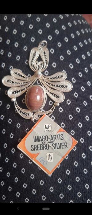 Antyczna srebrna zawieszka