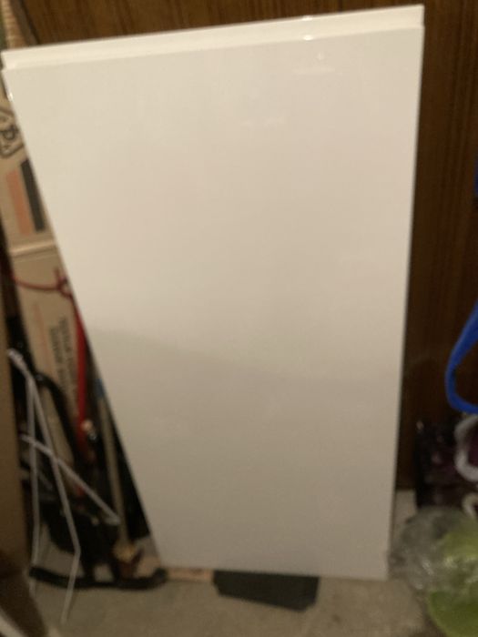 Front szafki 59,5x128 biały wysoki połysk z uchytem