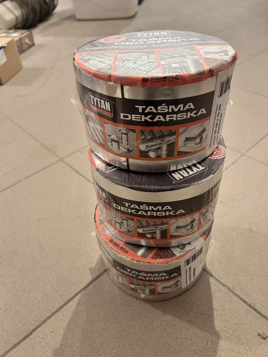Taśma dekarska TYTAN 10cm/10m aluminium 3szt.