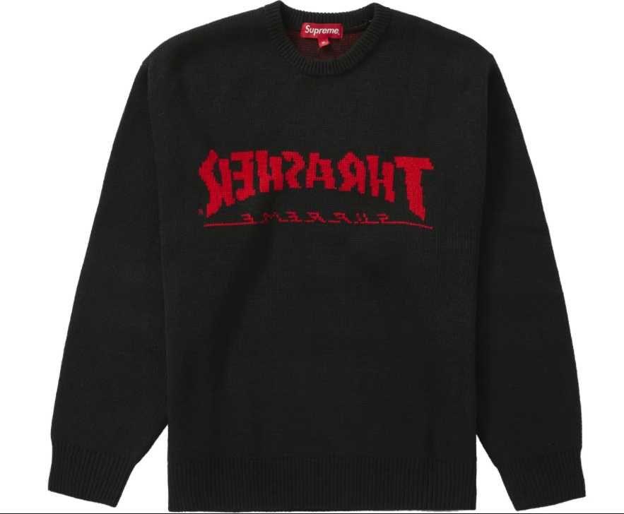 Camisola Supreme-Thrasher preta, tam. M (FW21)