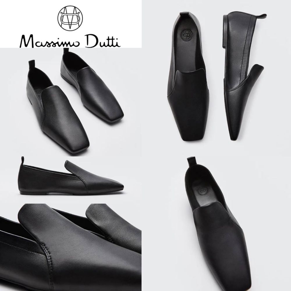 Продам женские кожаные лоферы Massimo Dutti