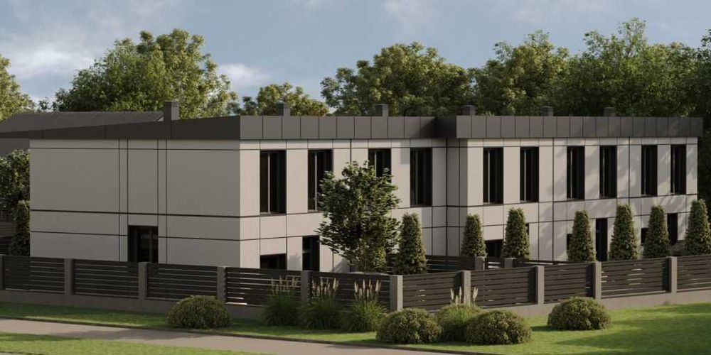 Продаж таунхауса біля річки, закритий передній двір, 115м2