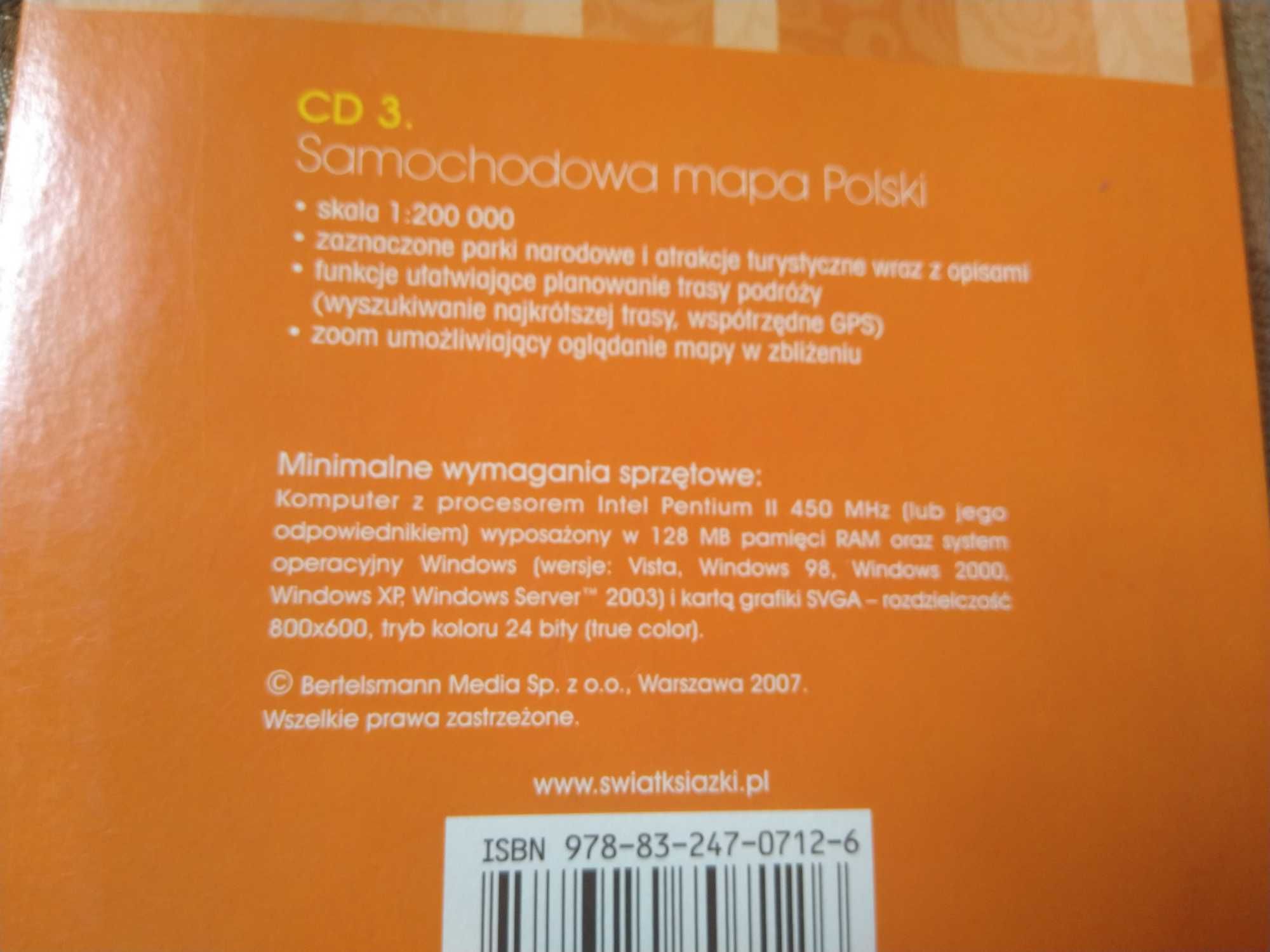 Samochodowa mapa Polski CD