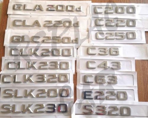 Simbolo Letras Mercedes AMG A180 A200 C220 C300 E270 S350 CLK etc…