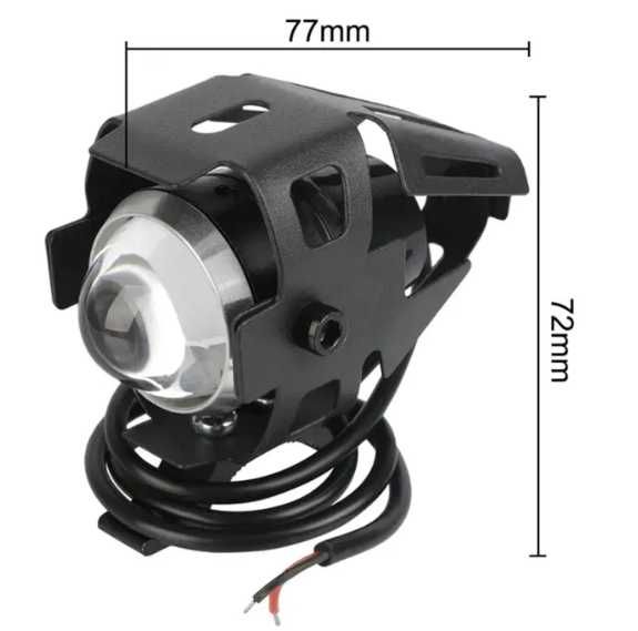 Faróis auxiliares LED com interruptor para moto