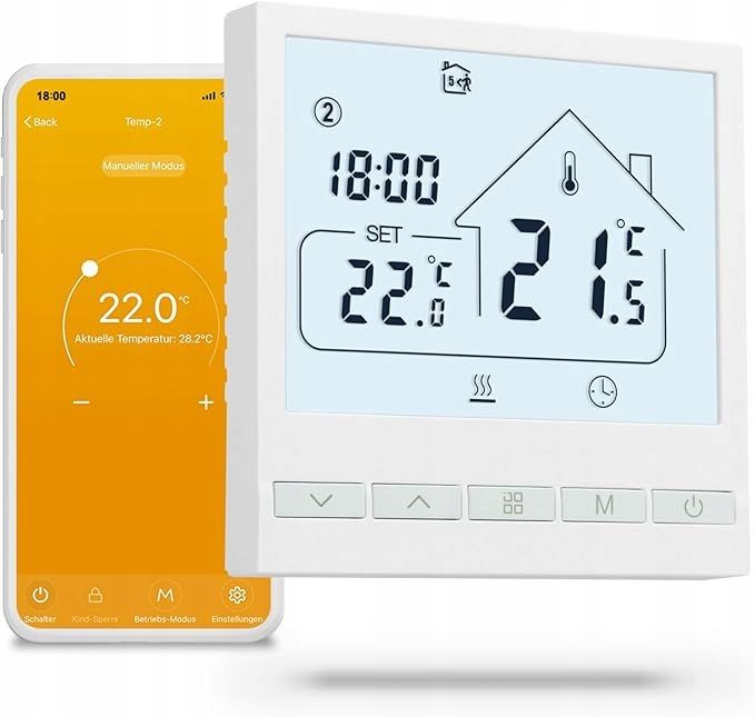 Termostat TOL47 programowalny Wi-Fi do ogrzewania podłogowego