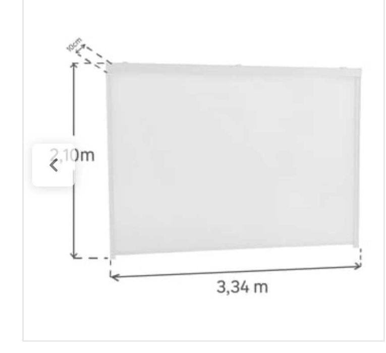 cortina para pergola bioclimática 3.6m branco