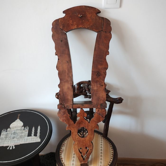 Stara konsola ścienna półka stojak judaika