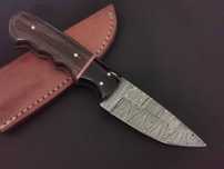 NÓŻ DAMAST myśliwski kuchenny stal damasceńska HANDMADE 19cm.