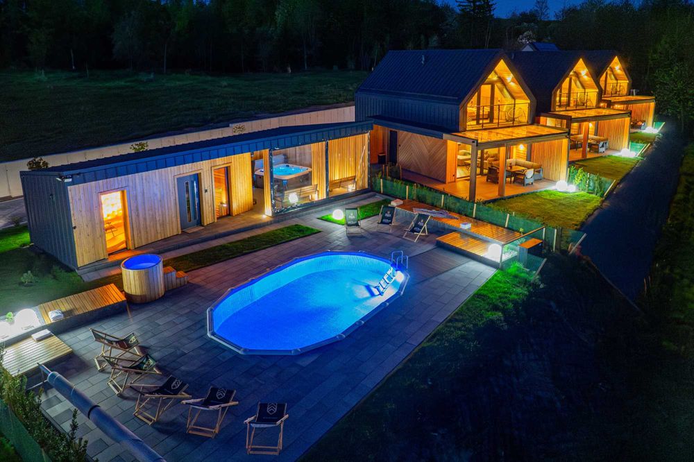 Słone Wzgórze – ucieknij w góry! Domki z jacuzzi, basenem i sauną