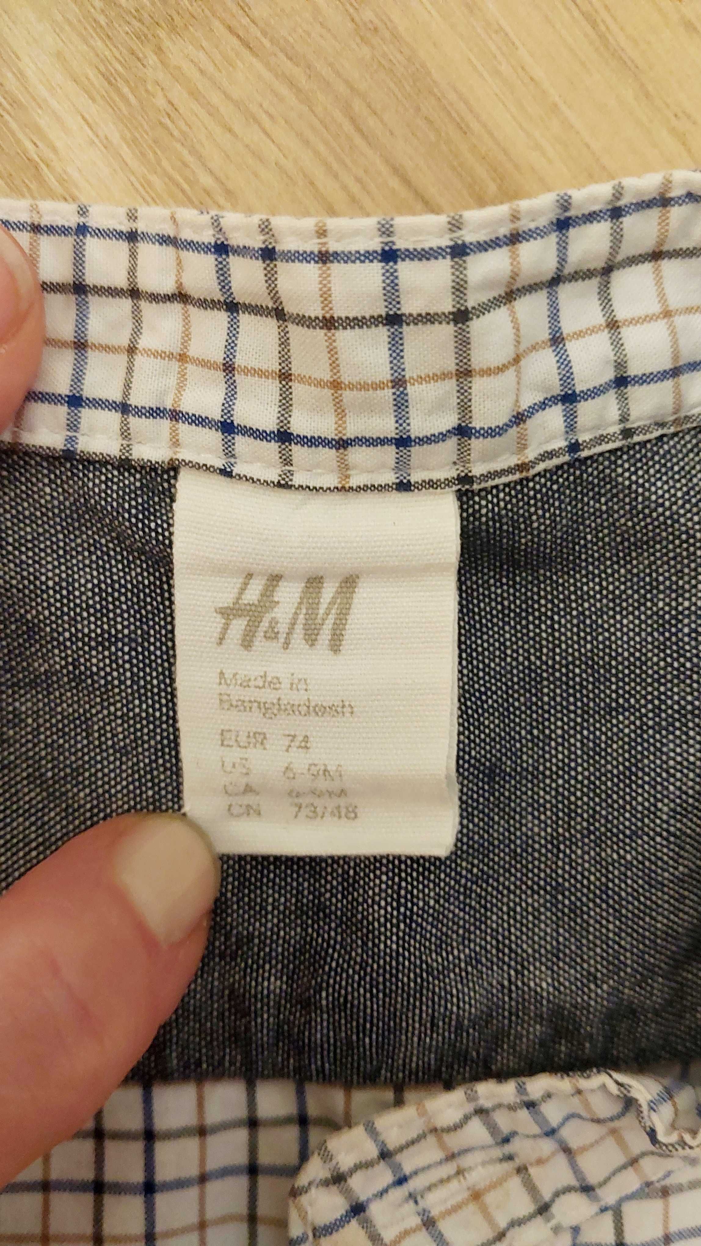 Koszula H&M rozm. 74, 6-9 m-cy