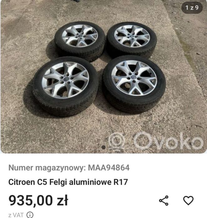Felgi 17 citroen C5