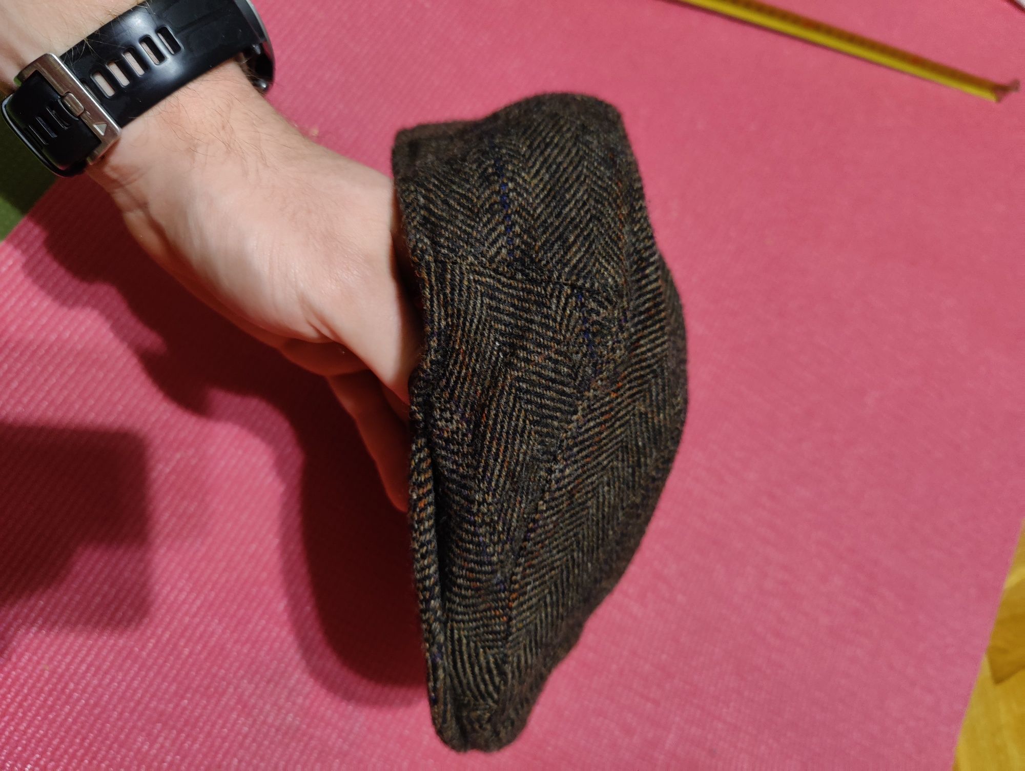 Harris tweed czapka oprychówka kaszkiet