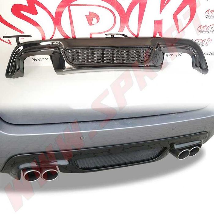DIFUSOR TRASEIRO BMW E60 / E61 - (PLÁSTICO PRETO BRILHANTE) - Novo