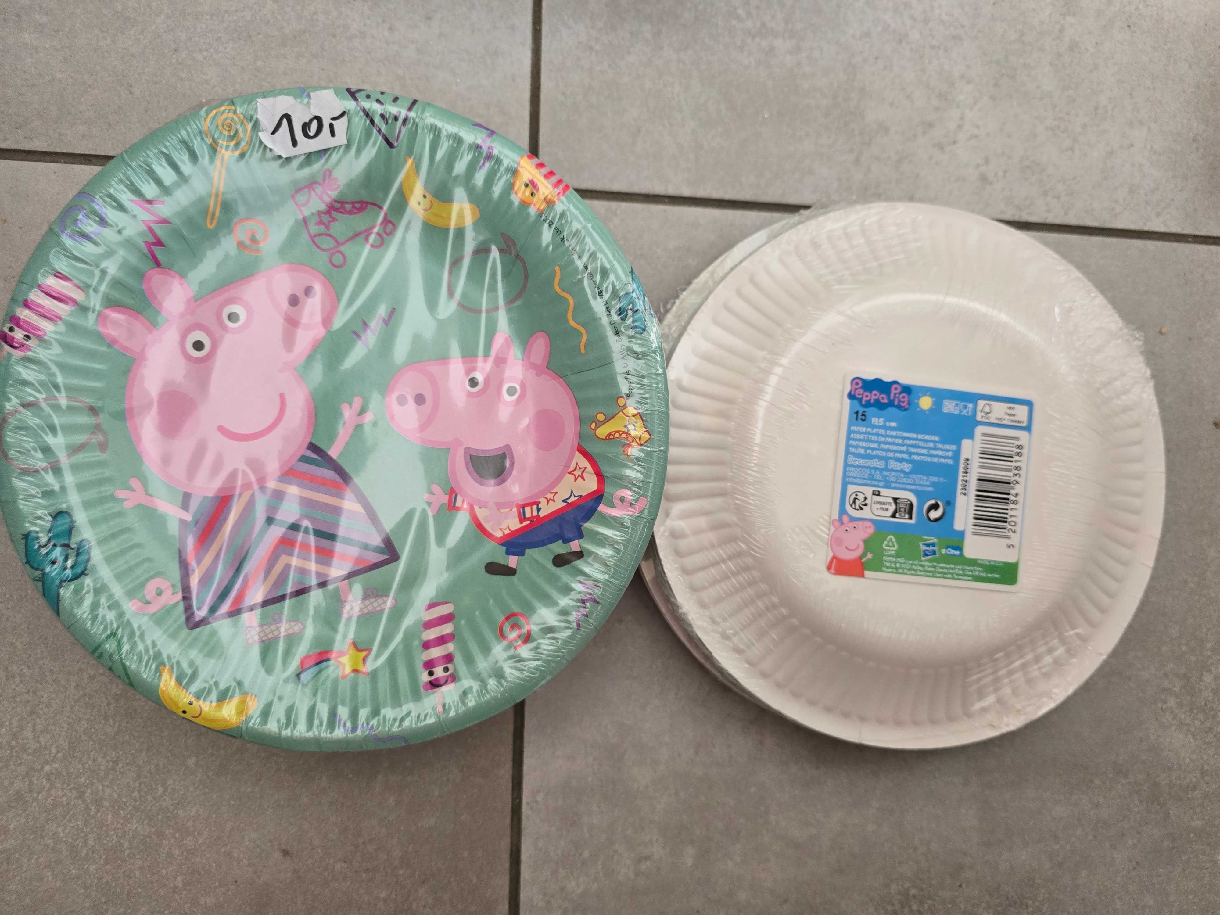 Talerze papierowe PEPPA PIG śr.19,5cm 15szt. urodziny, przyjęcie itp..