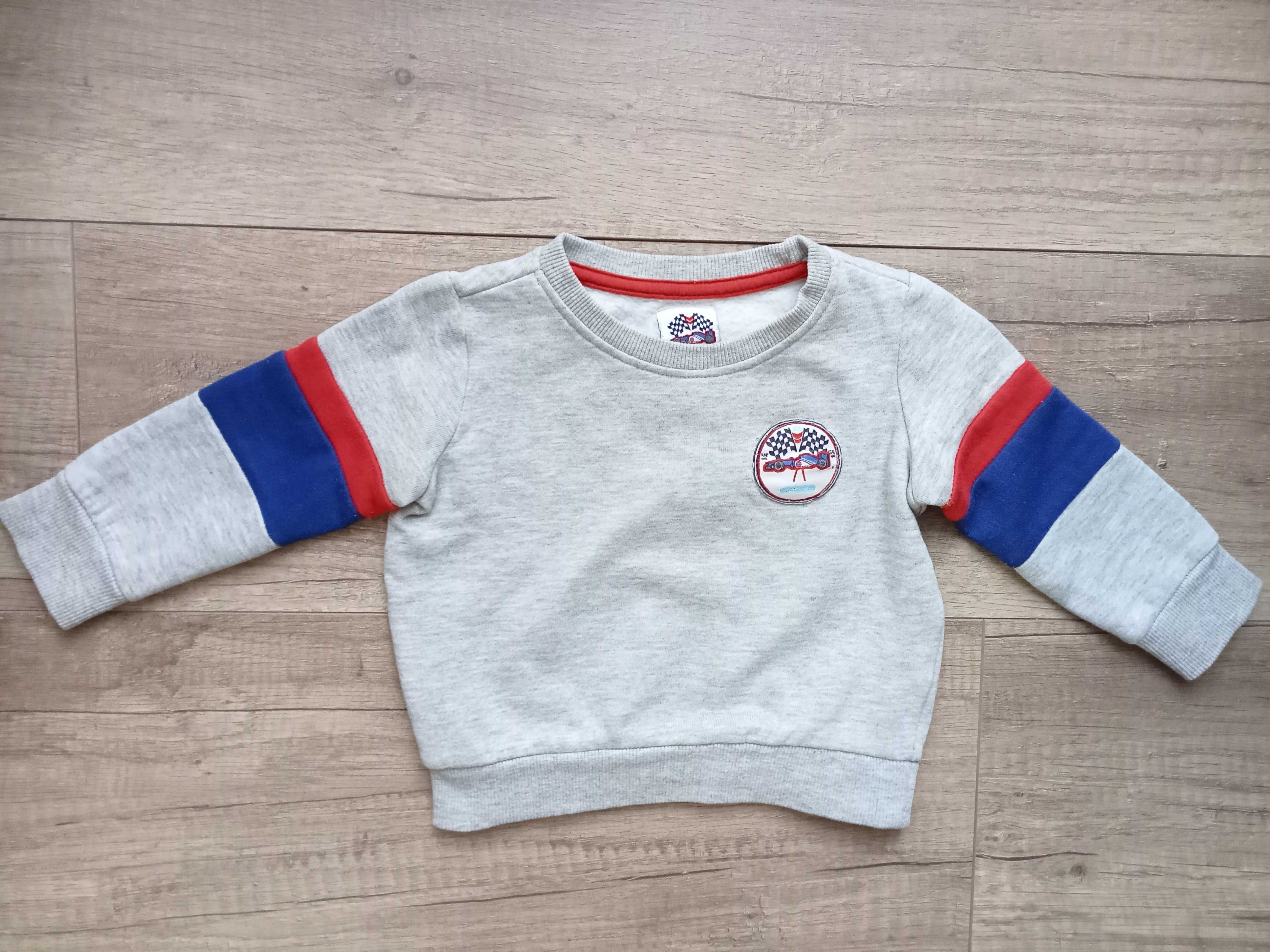 Bluza szara 74/80 chłopięca poco piano