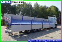 Platforma z wywrotem, 2 strony, 12,60 m, burta 800 mm!  GOTOWA !!! Wywrotka 30 TON ład. materiały sypkie i palety, NOWOŚĆ !!