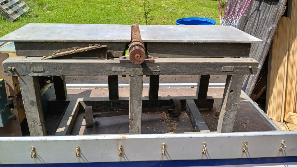 Blaty aluminium 10mm wałek 50cm 2 noże i rama dębowa heblarka
