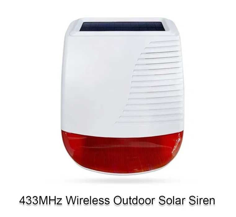 Sirene Solar Exterior Sem Fios Tuya • 433MHz • À Prova de Água • NOVO