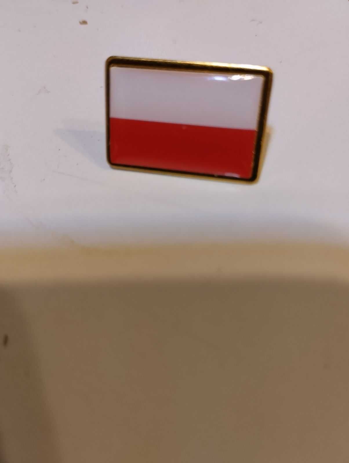 Zapinki do marynarki czy sukienki - Krzyżyk lub Polska flaga.
