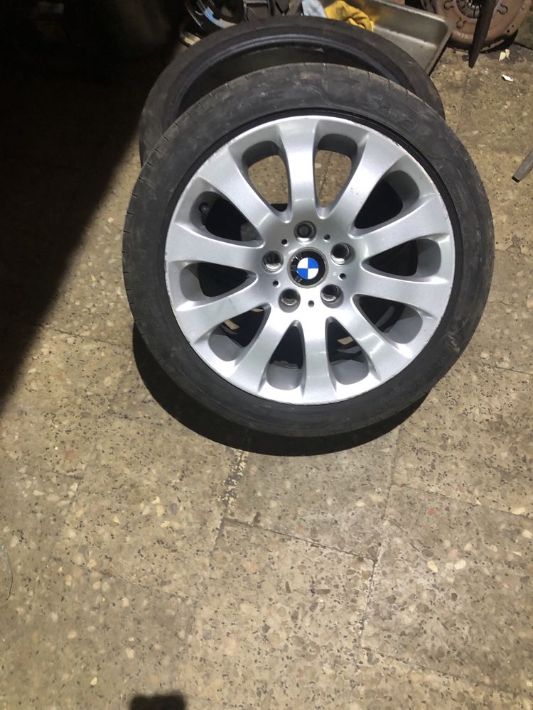 4 jantes bmw 17 5x120 Originais com pneus