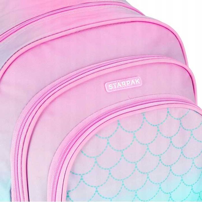 plecak szkolny tornister dla dziewczynki klasy 1-3 ombre syrenka