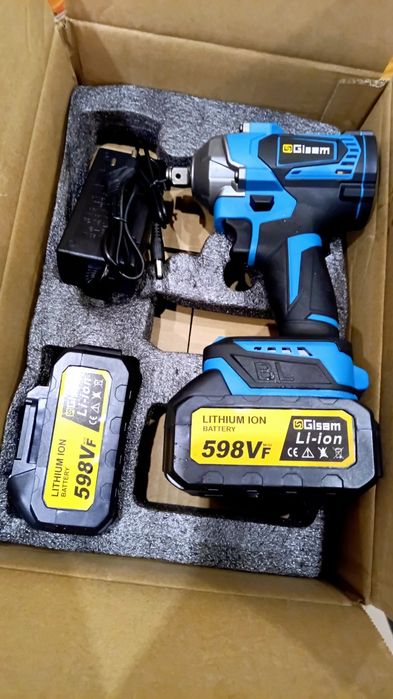 klucz udarowy GISAM 1200Nm- 2x AKUMULATOR