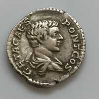 moeda romana - Denário GETA (197 - 209) -R/ VOTA PVBLICA-PORTES GRÁTIS