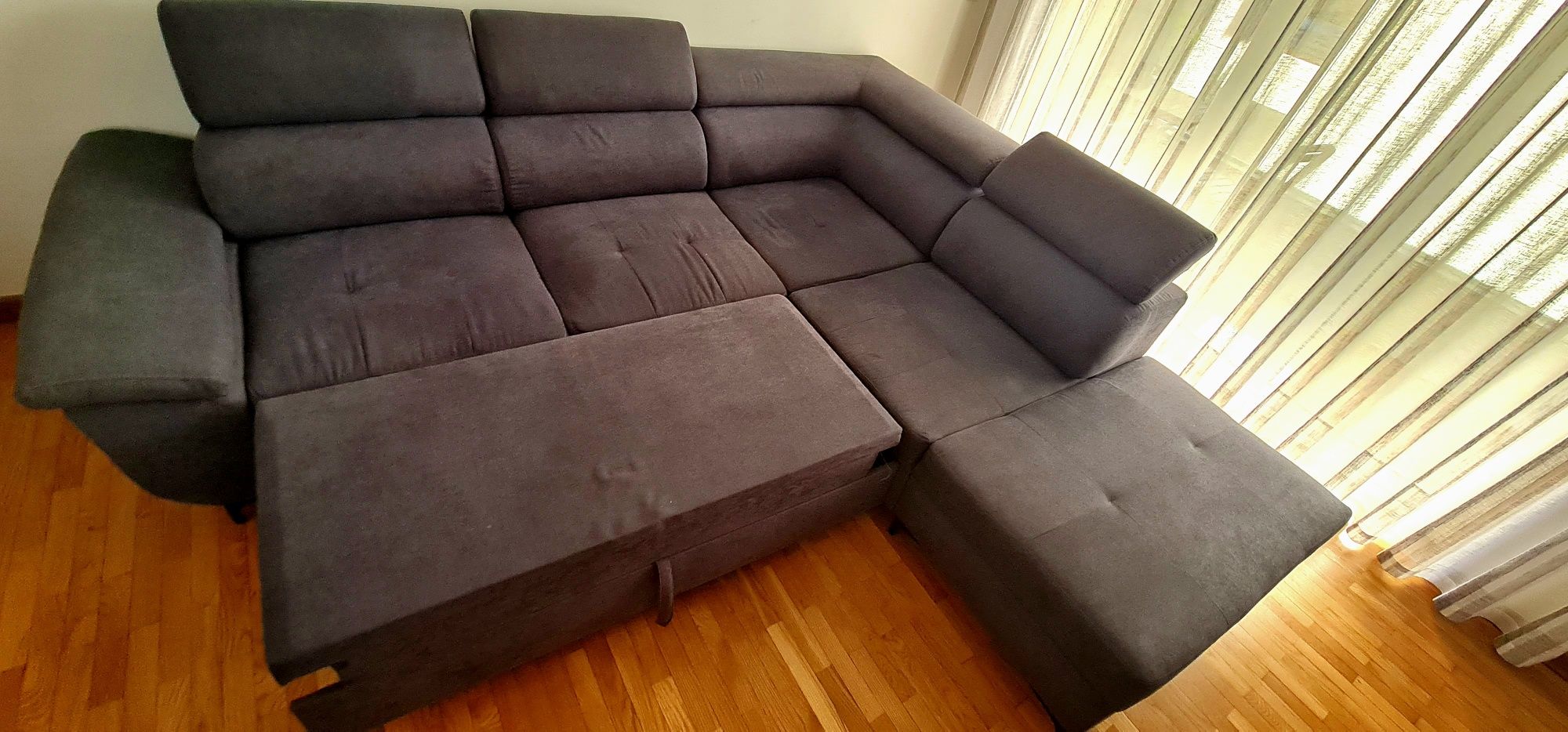 Sofá convertivel em cama + chaise longue