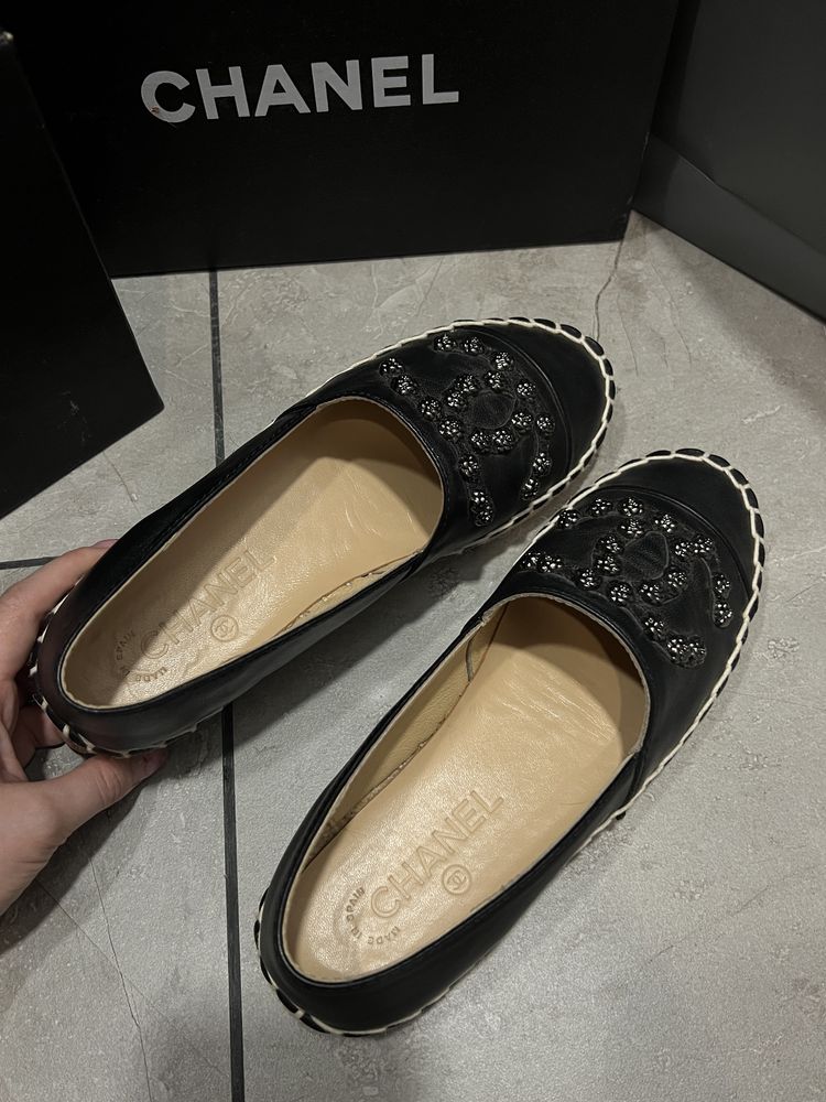 Эспадрильи лоферы мокасины Chanel