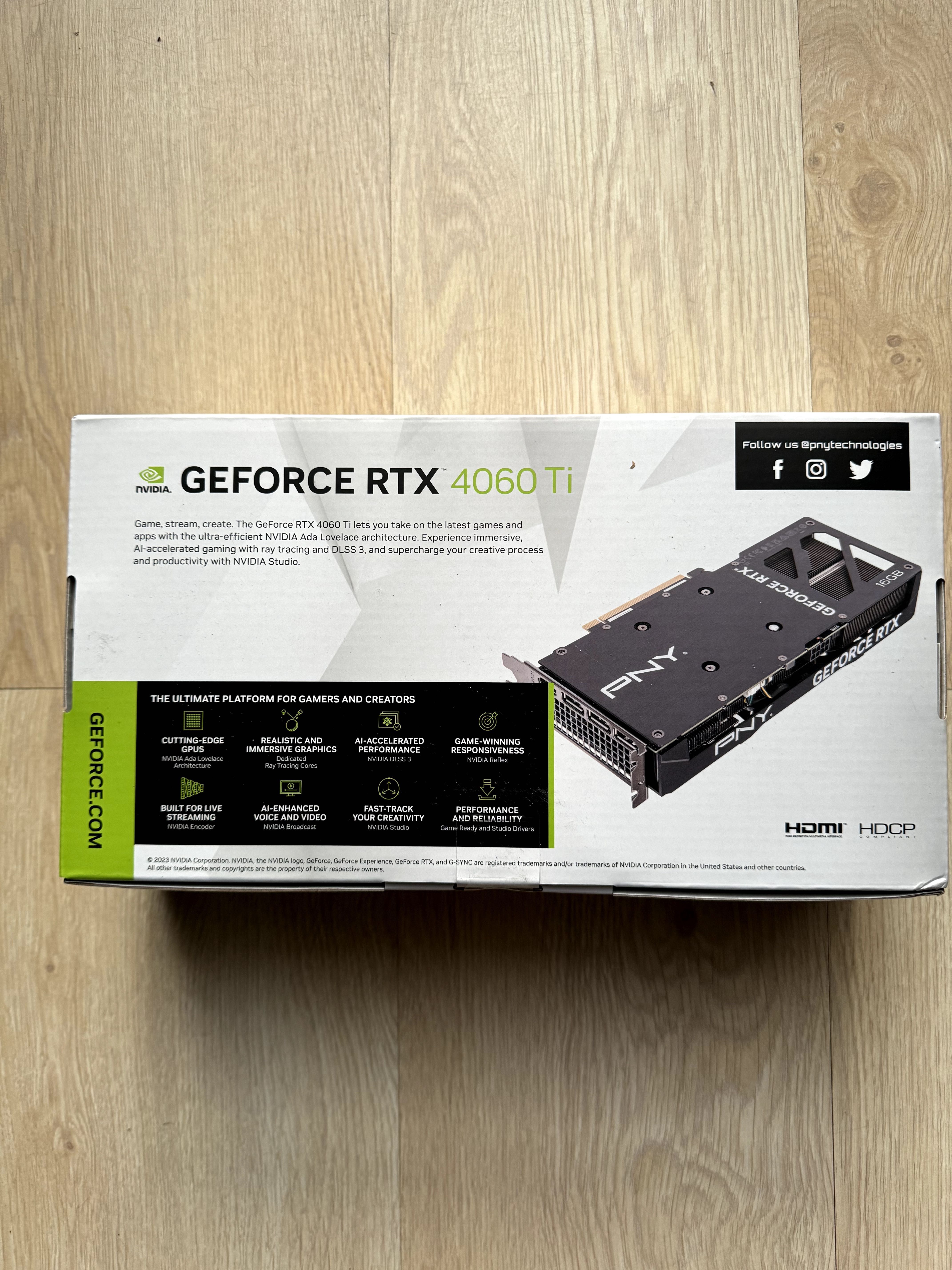 Відеокарта PNY GeForce RTX 4060 Ti 16GB VERTO DualFan VCG4060T16DFXPB1