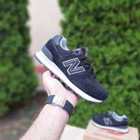 Жіночі кросівки New Balance 574 чорні на білій  Розміри 36-40р.