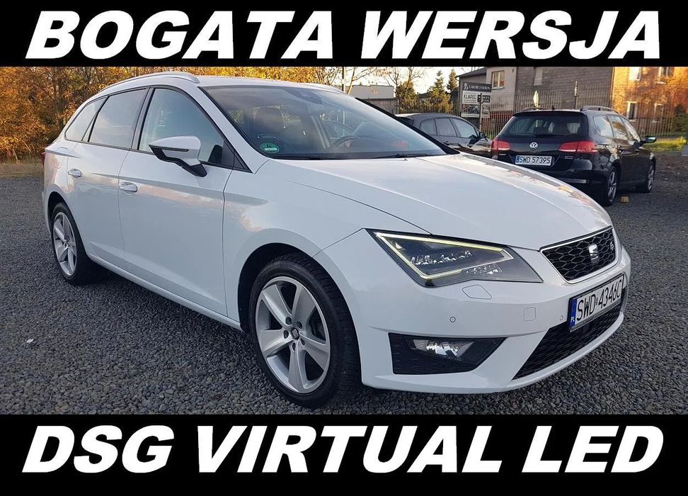 Seat Leon ST DSG Bardzo BOGATA Wersja STYLE Navi Virtual ACC Kamera Skóra LED