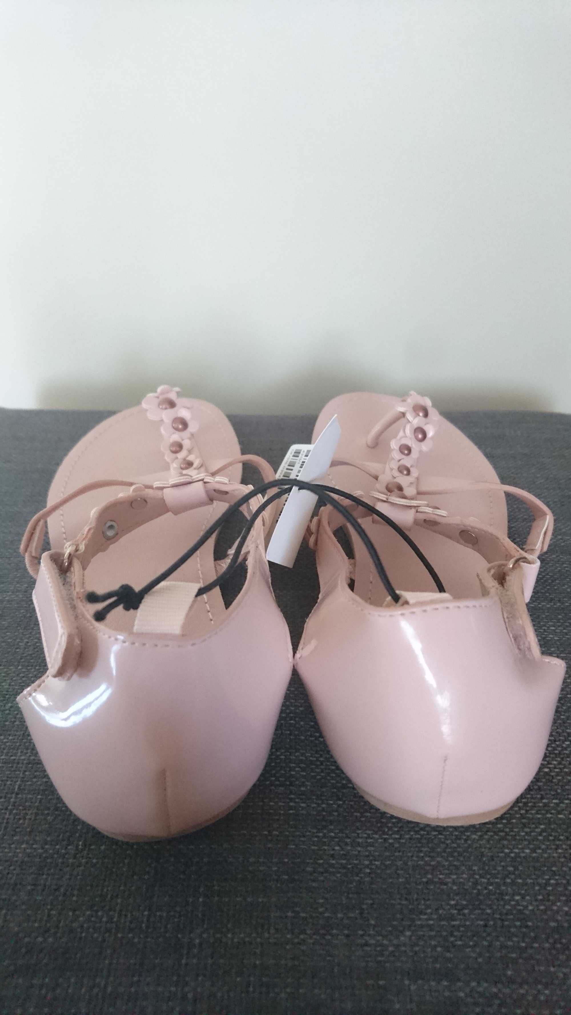 Nowe sandały H&M r. 32 nude kwiatki